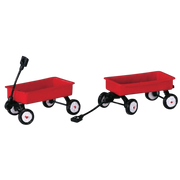 Red Wagons Set Of 2