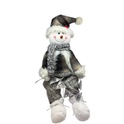 Animated  Snowman With Banner Shelf Sitter