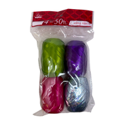 Curling Ribbon Eggs 4 Pack - Purple / Magenta / Green / Silver