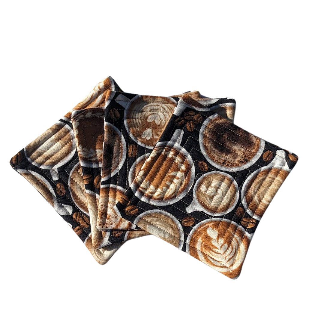 Coffee Cups Quilted Coasters