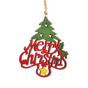 Laser Cut Wooden Ornament - Merry Christmas Tree