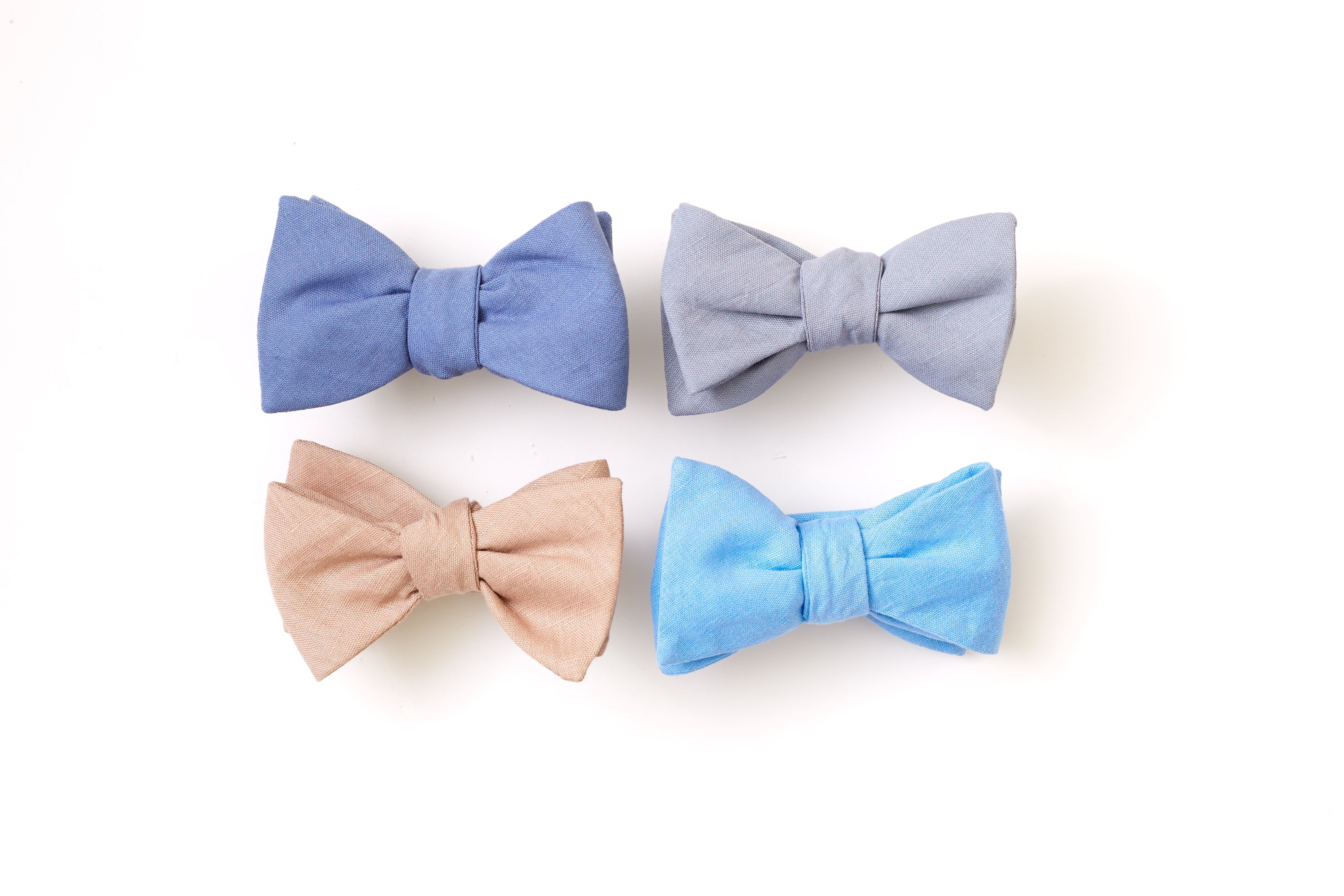 Solid Linen Sand - bow ties