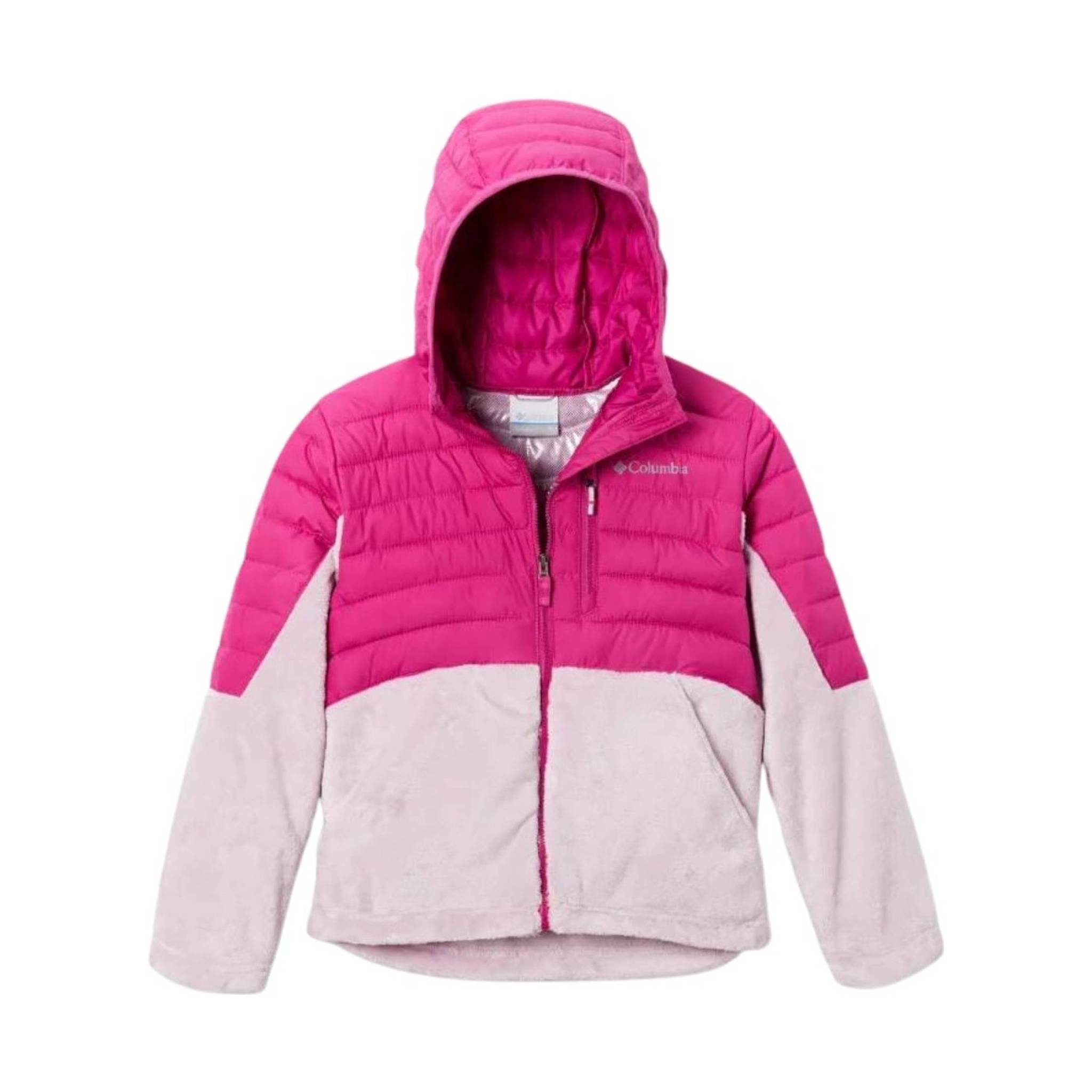 Columbia Kids' Powder Lite Hooded Jacket - Wild Fuchsia/Aura by Lenny's Shoe & Apparel