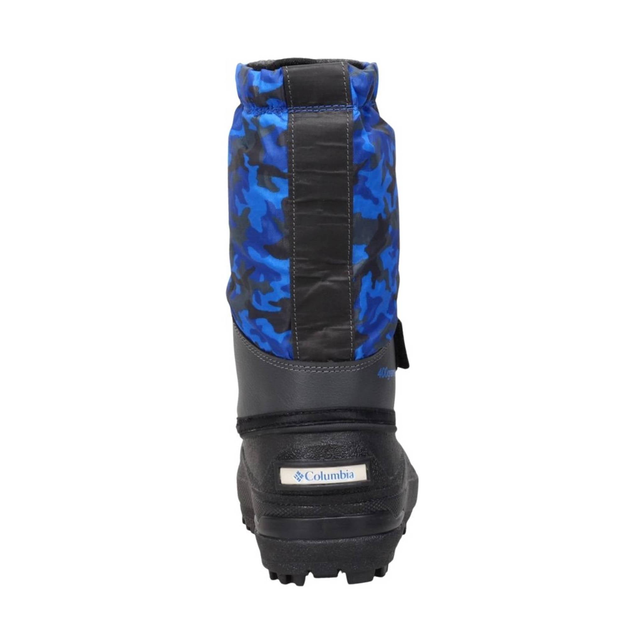 Columbia Kids' Powderbug Forty Print Winter Boots - Blue/Orange by Lenny's Shoe & Apparel