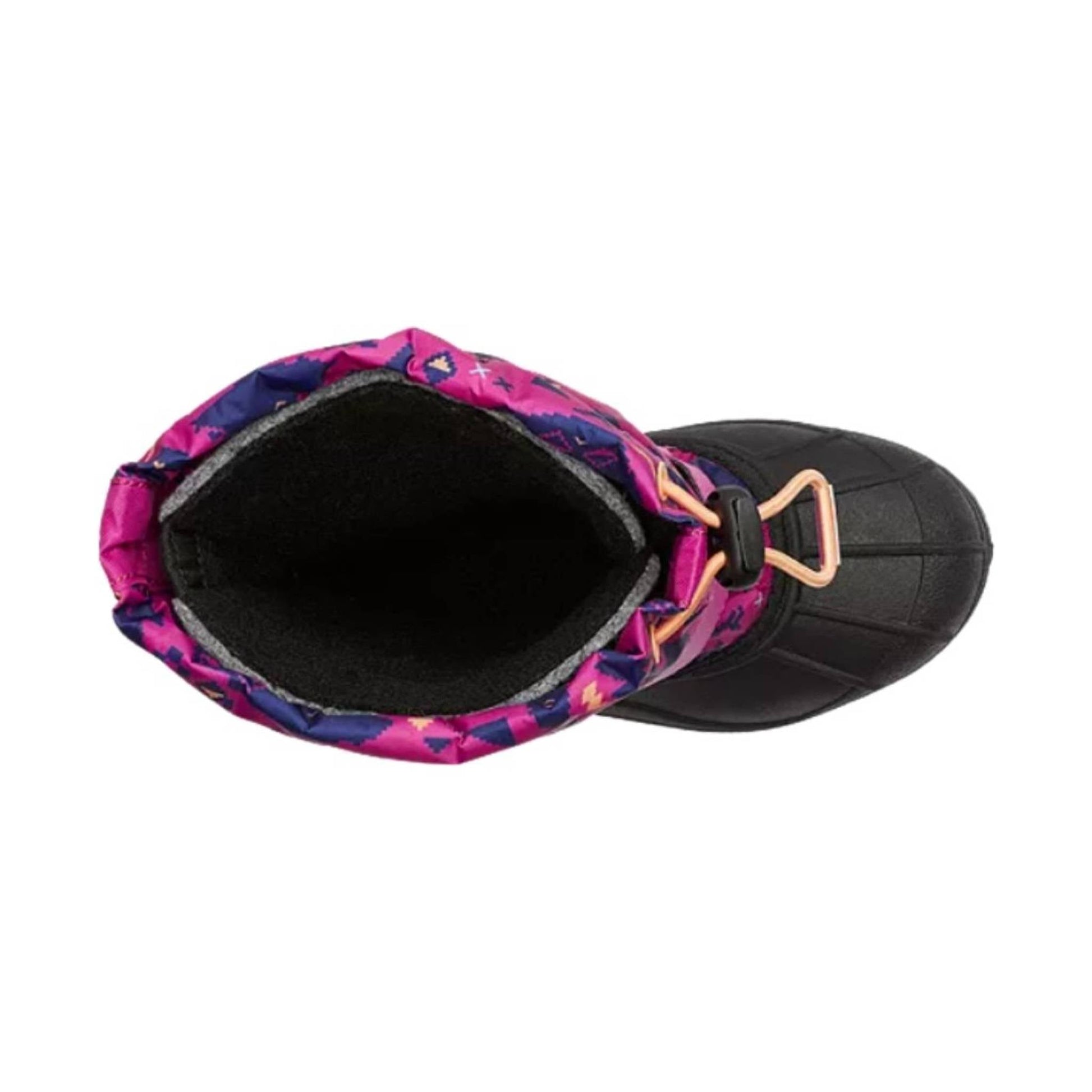 Columbia Kids' Powderbug Forty Print Winter Boots - Wild Fuchsia/Bright Nectar by Lenny's Shoe & Apparel