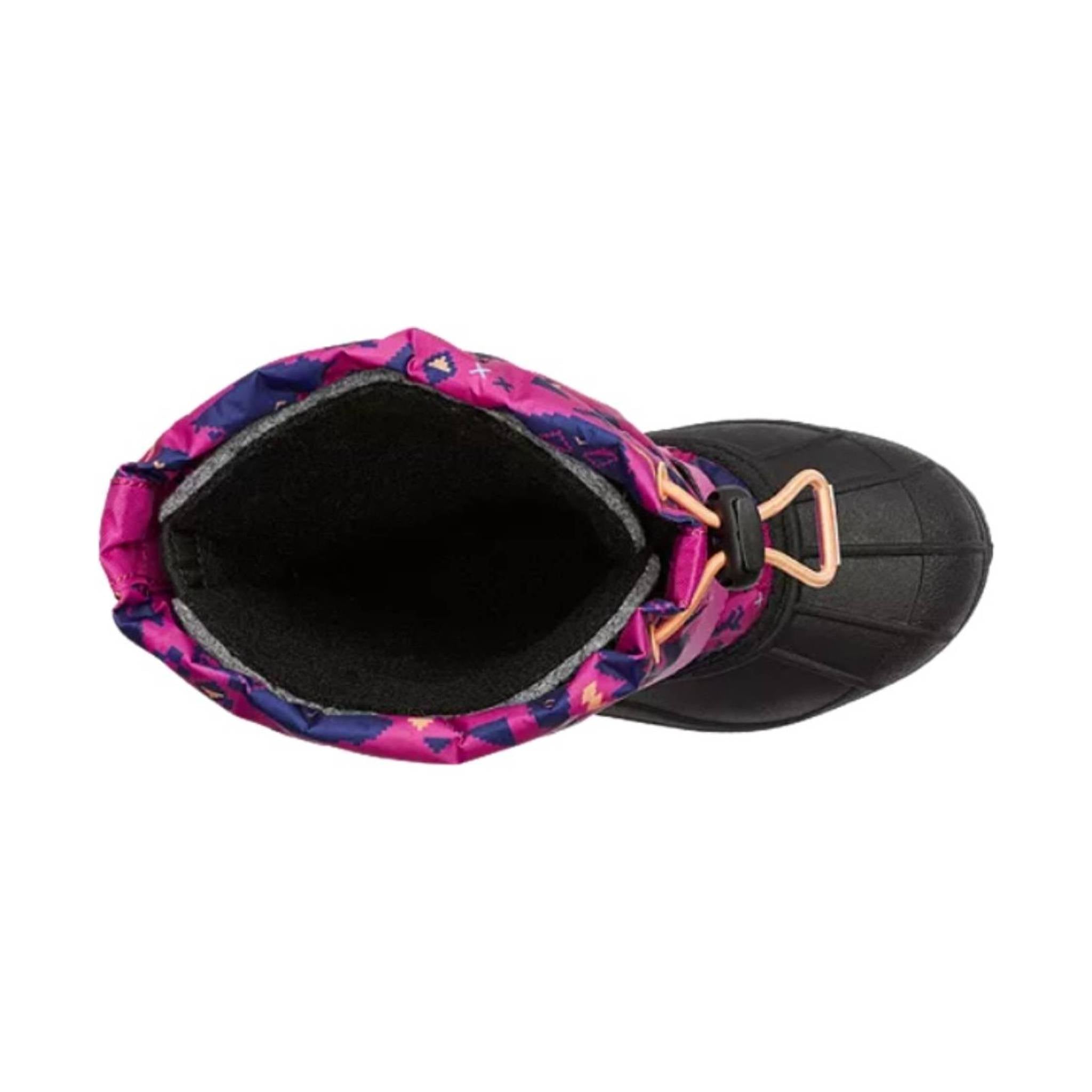 Columbia Kids' Powderbug Forty Print Winter Boots - Wild Fuchsia/Bright Nectar by Lenny's Shoe & Apparel