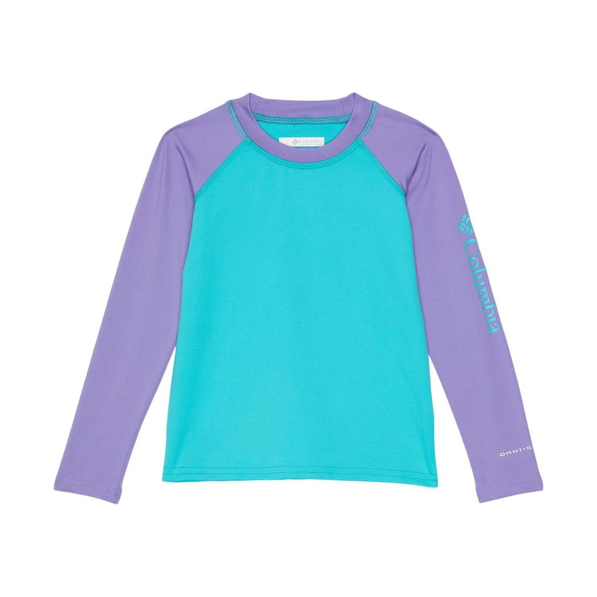 Columbia Kids' Sandy Shores Long Sleeve Sunguard Shirt - Geyser/Paisley Purple by Lenny's Shoe & Apparel
