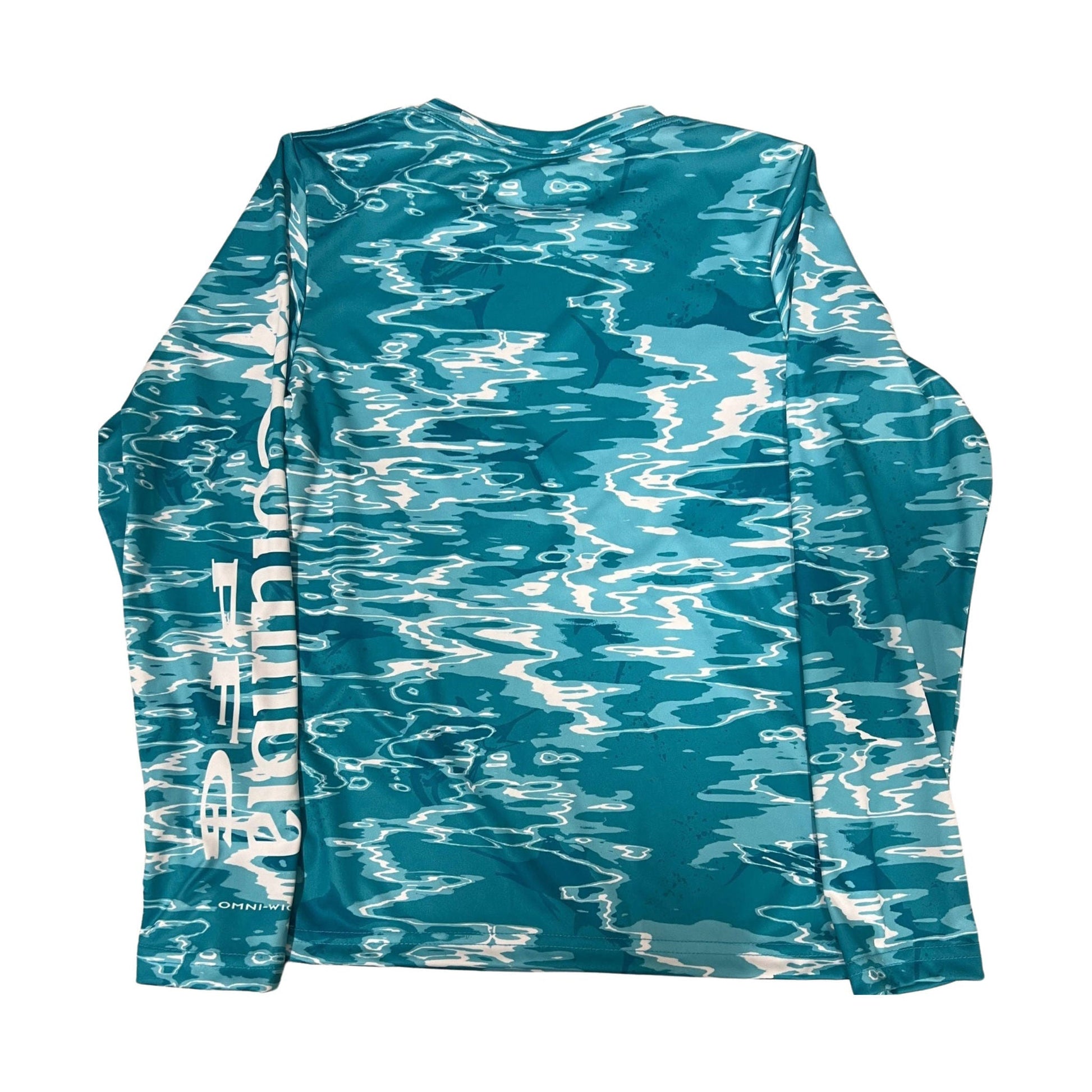 Columbia Kids' Super Terminal Tackle Long Sleeve Shirt - Ocean Teal Ripples by Lenny's Shoe & Apparel