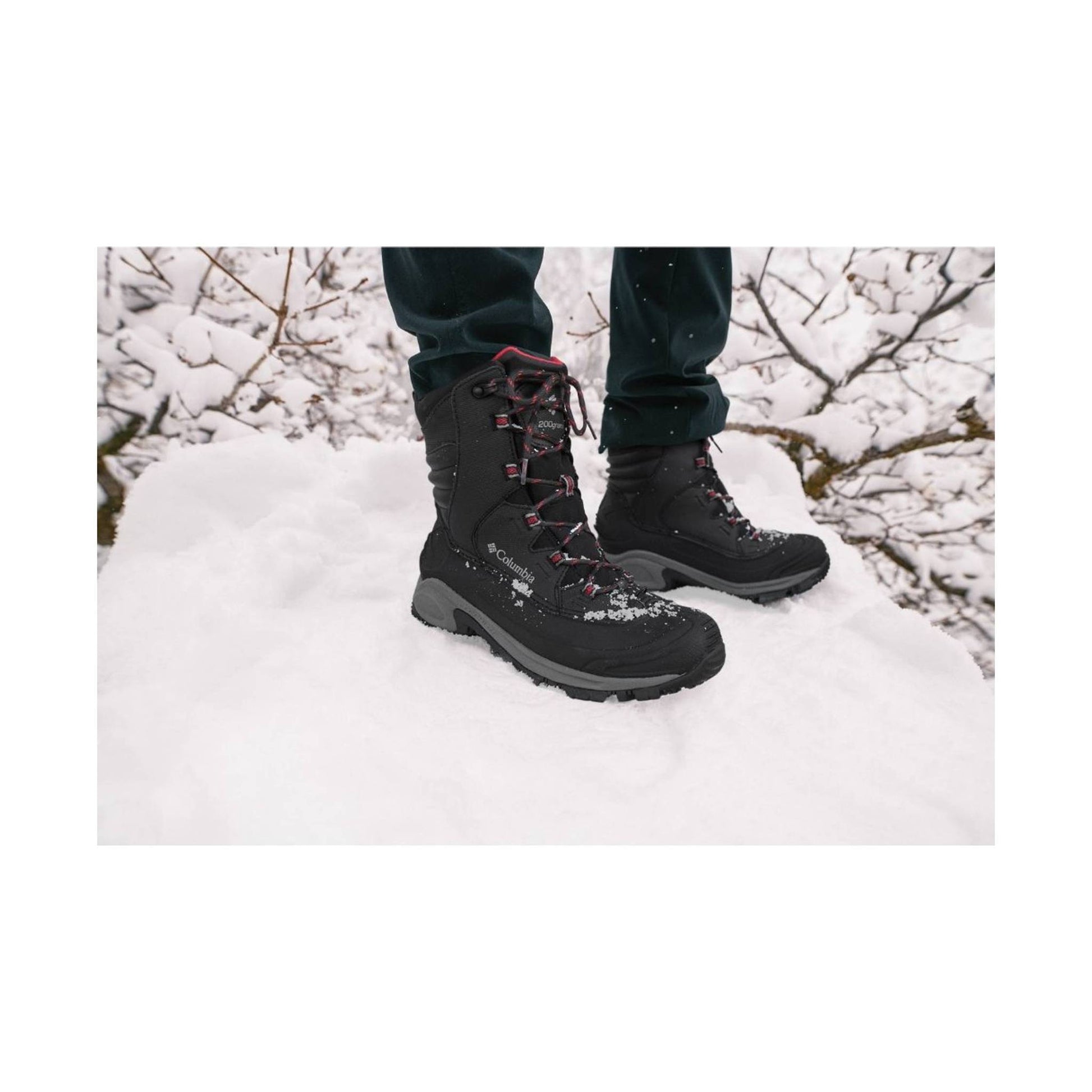 Columbia Men's Bugaboot III Winter Boot - Black/Bright Red by Lenny's Shoe & Apparel