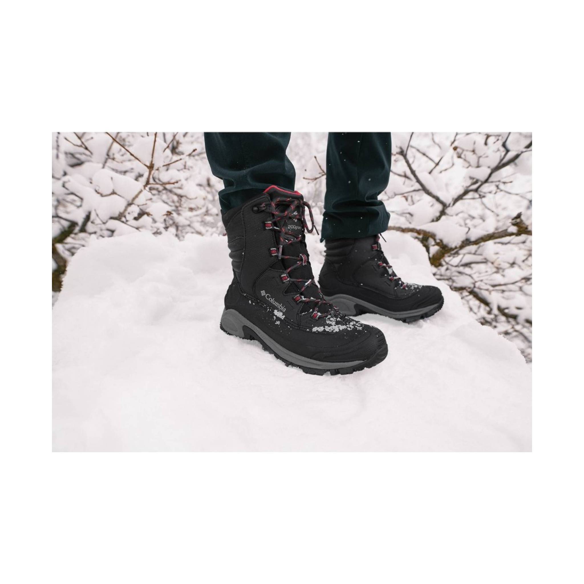 Columbia Men's Bugaboot III Winter Boot - Black/Bright Red by Lenny's Shoe & Apparel