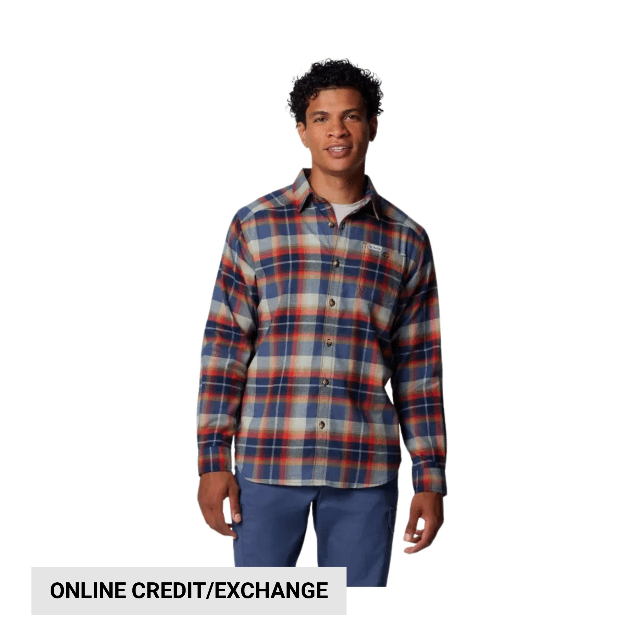 Columbia Men's Cornell Woods Flannel Long Sleeve Shirt - Collegiate Navy Classic Multi Tartan by Lenny's Shoe & Apparel