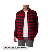 Columbia Men's Cornell Woods Flannel Long Sleeve Shirt - Mountain Red Buffalo Check by Lenny's Shoe & Apparel