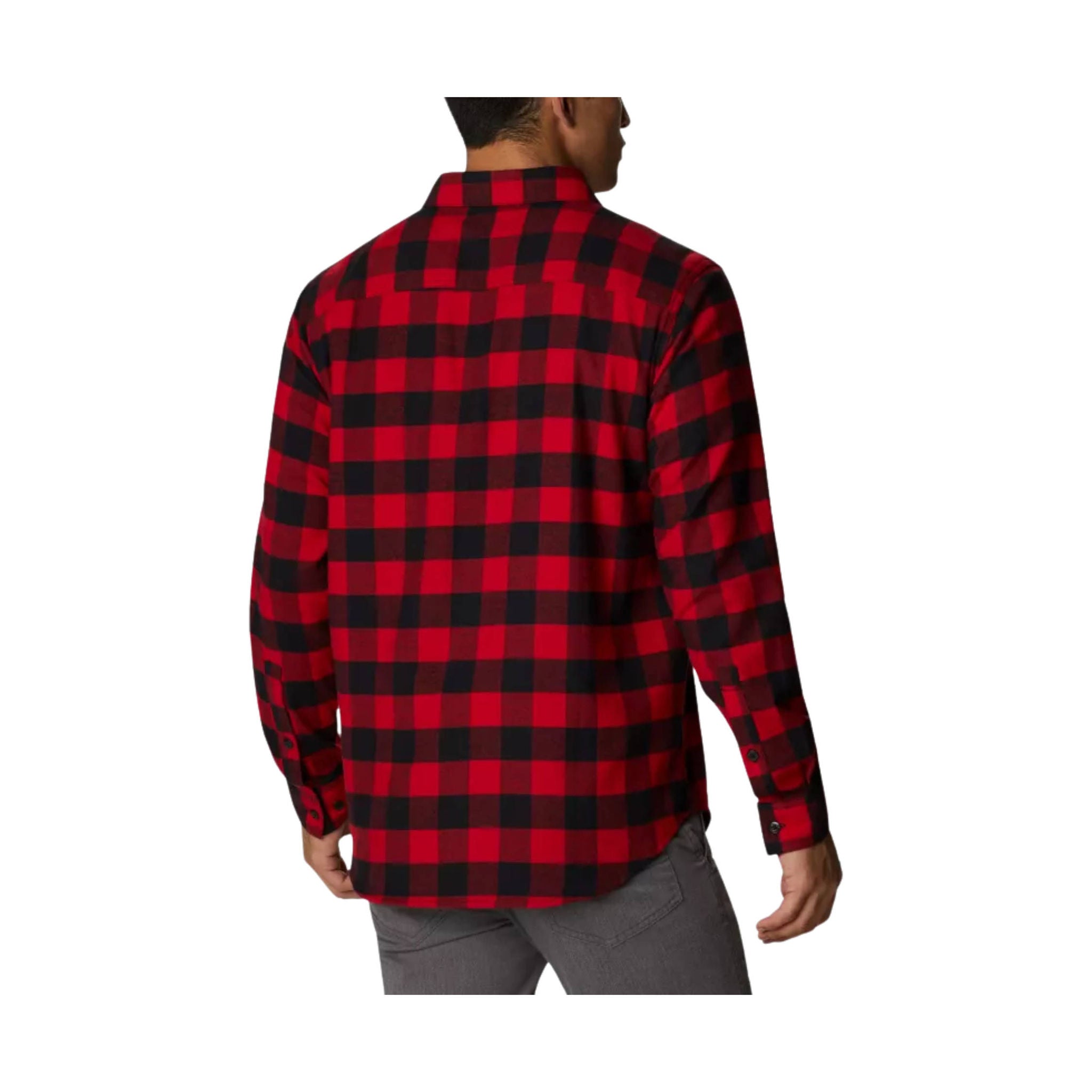 Columbia Men's Cornell Woods Flannel Long Sleeve Shirt - Mountain Red Buffalo Check by Lenny's Shoe & Apparel