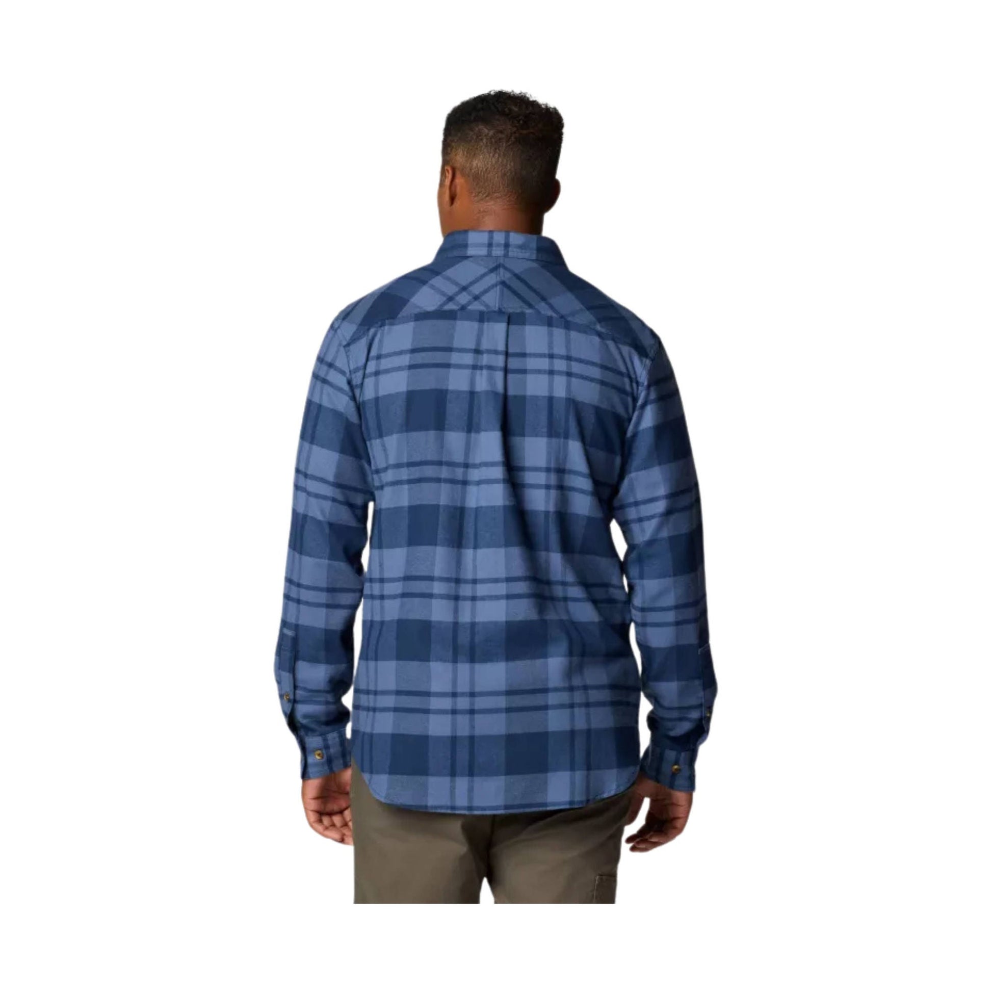 Columbia Men's Flare Gun Stretch Flannel Shirt - Collegiate Navy River Crossing Plaid by Lenny's Shoe & Apparel