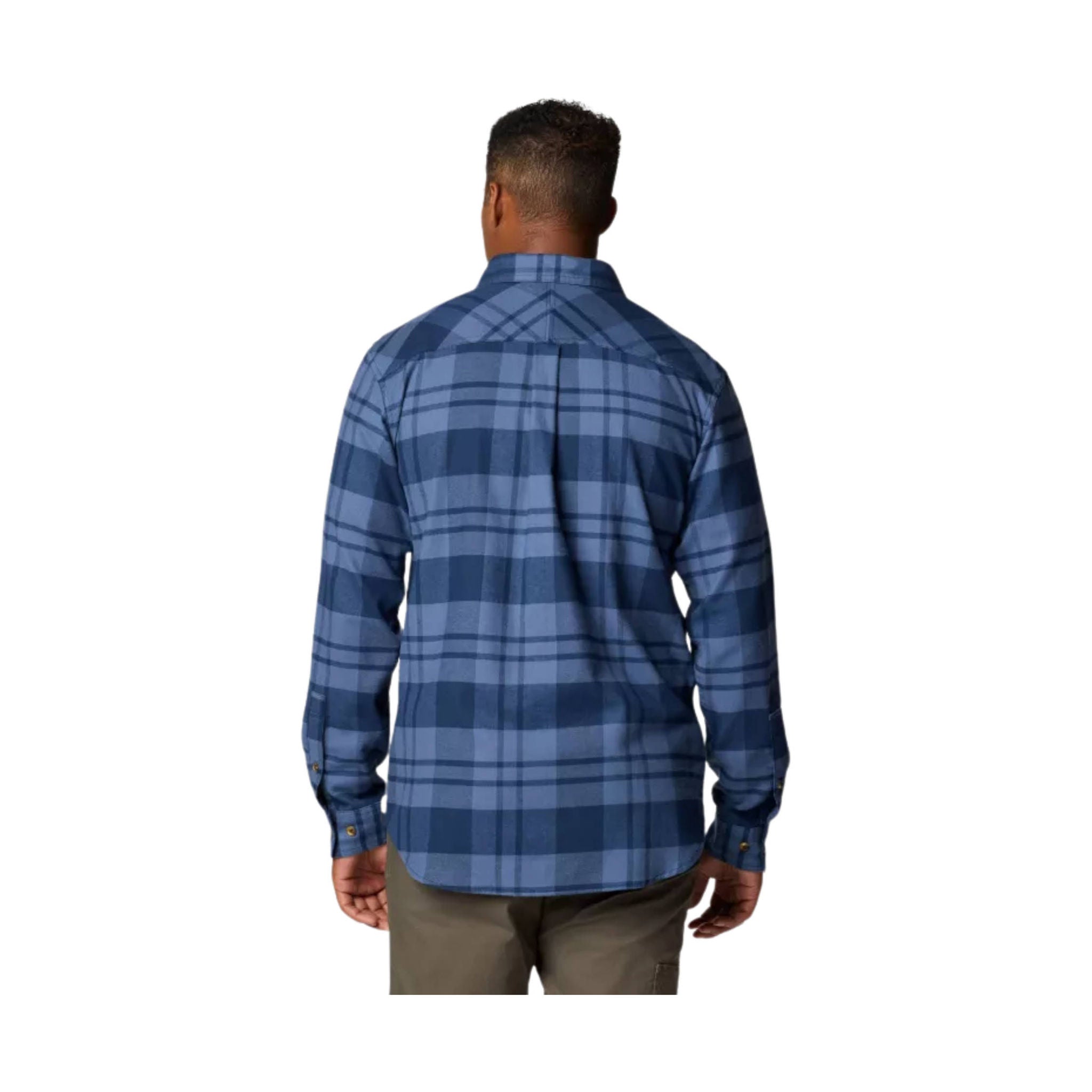 Columbia Men's Flare Gun Stretch Flannel Shirt - Collegiate Navy River Crossing Plaid by Lenny's Shoe & Apparel