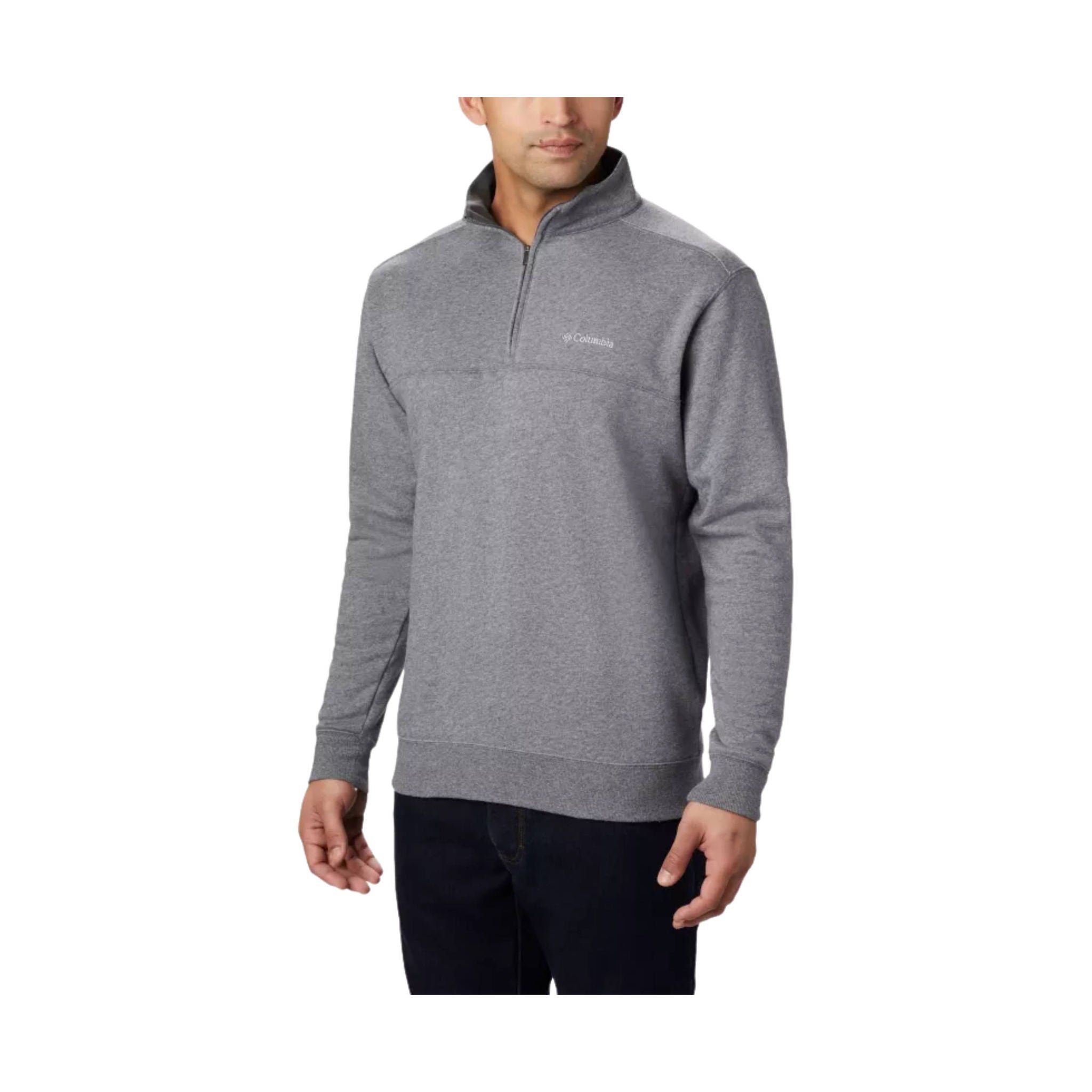 Columbia Men's Hart Mountain II Half Zip Sweatshirt - Charcoal Heather by Lenny's Shoe & Apparel