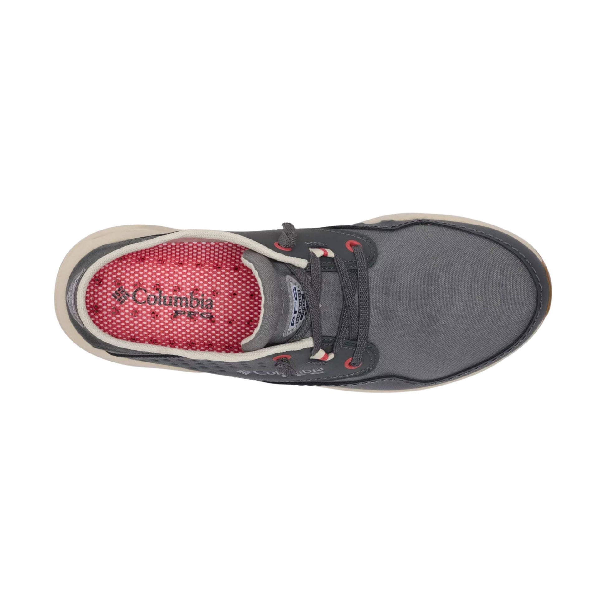 Columbia Men's PFG Bahama X Relaxed Shoes - Grill/Sunset Red by Lenny's Shoe & Apparel