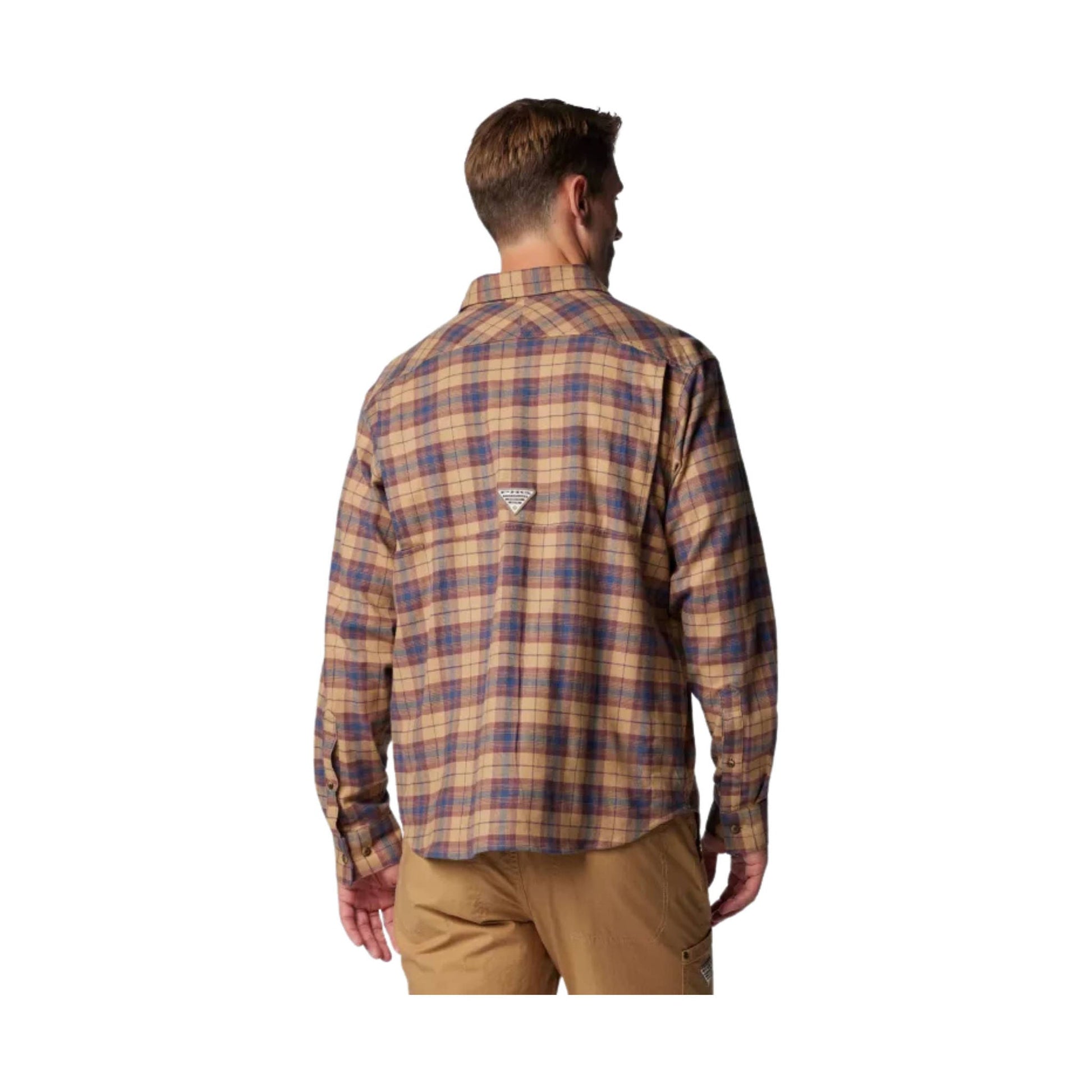 Columbia Men's PHG Roughtail Stretch Flannel Long Sleeve Shirt - Sahara Ombre Tartan by Lenny's Shoe & Apparel