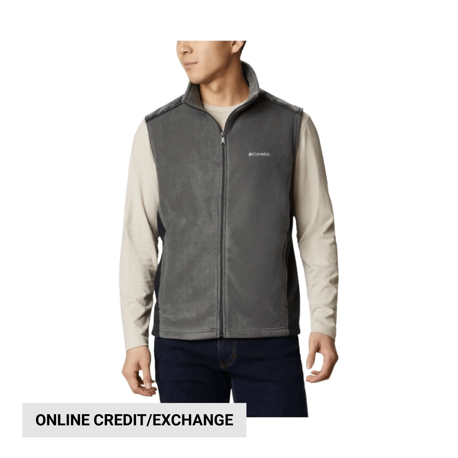 Columbia Men's Steens Mountain Fleece Vest - Grill/Black by Lenny's Shoe & Apparel