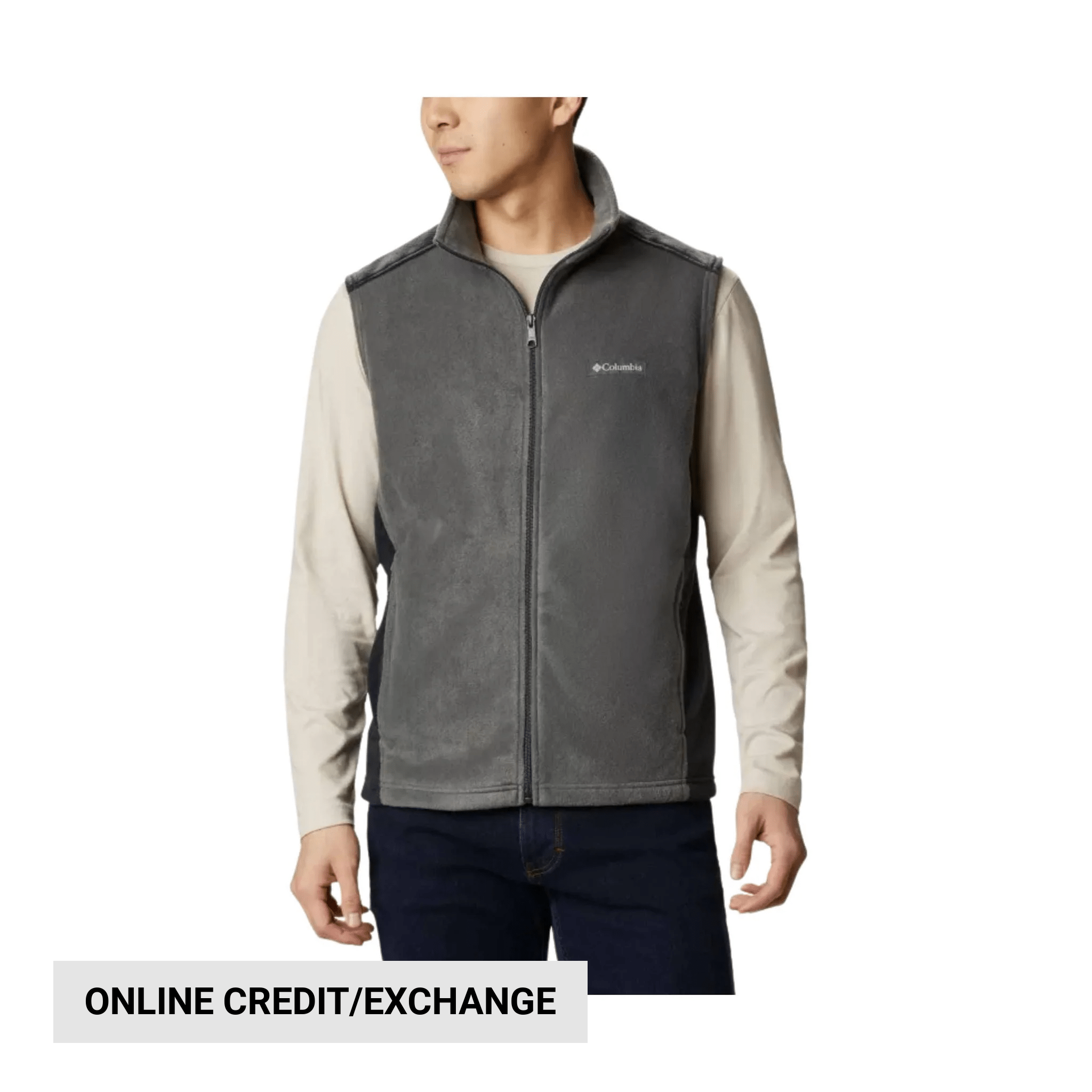 Columbia Men's Steens Mountain Fleece Vest - Grill/Black by Lenny's Shoe & Apparel