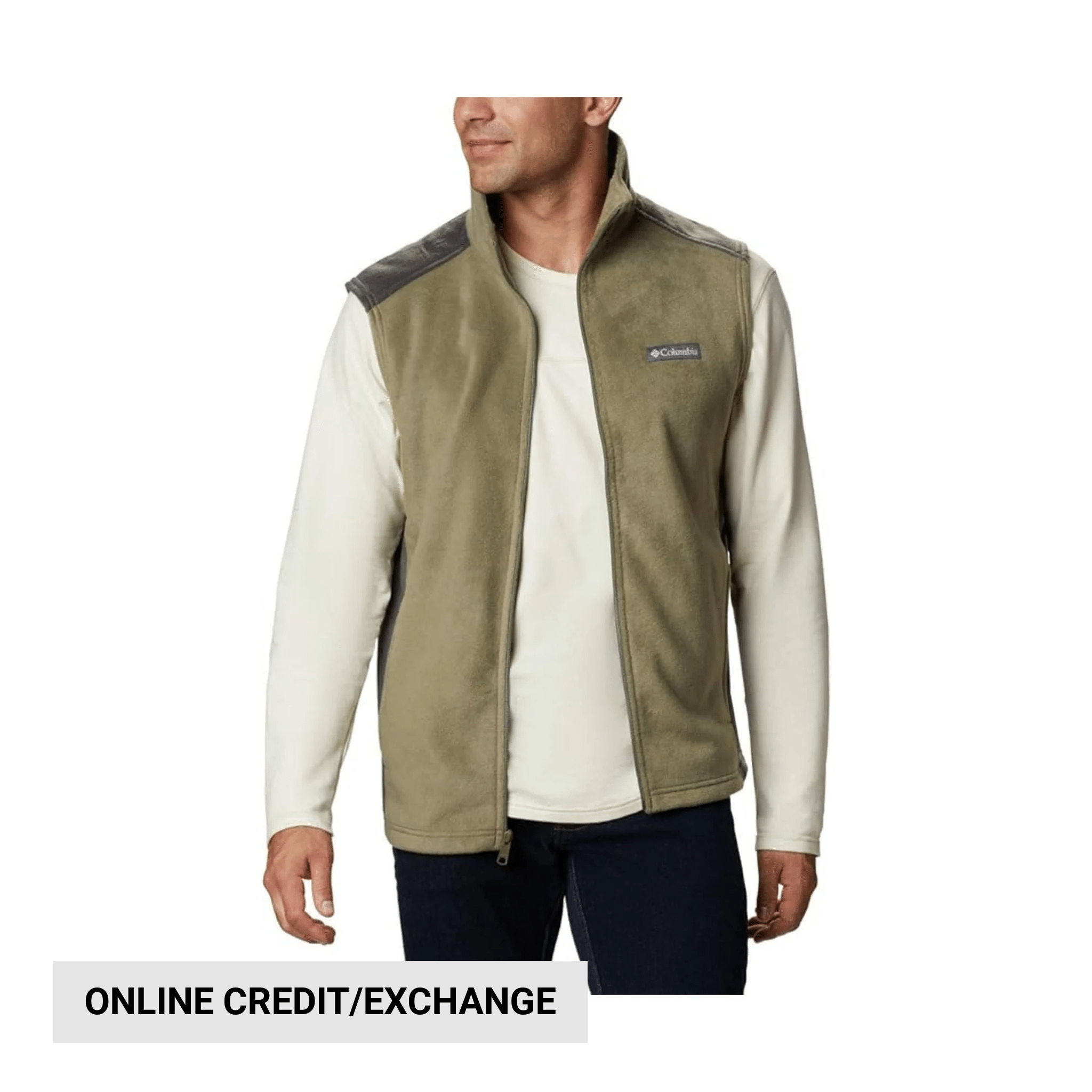 Columbia Men's Steens Mountain Fleece Vest - Stone Green by Lenny's Shoe & Apparel
