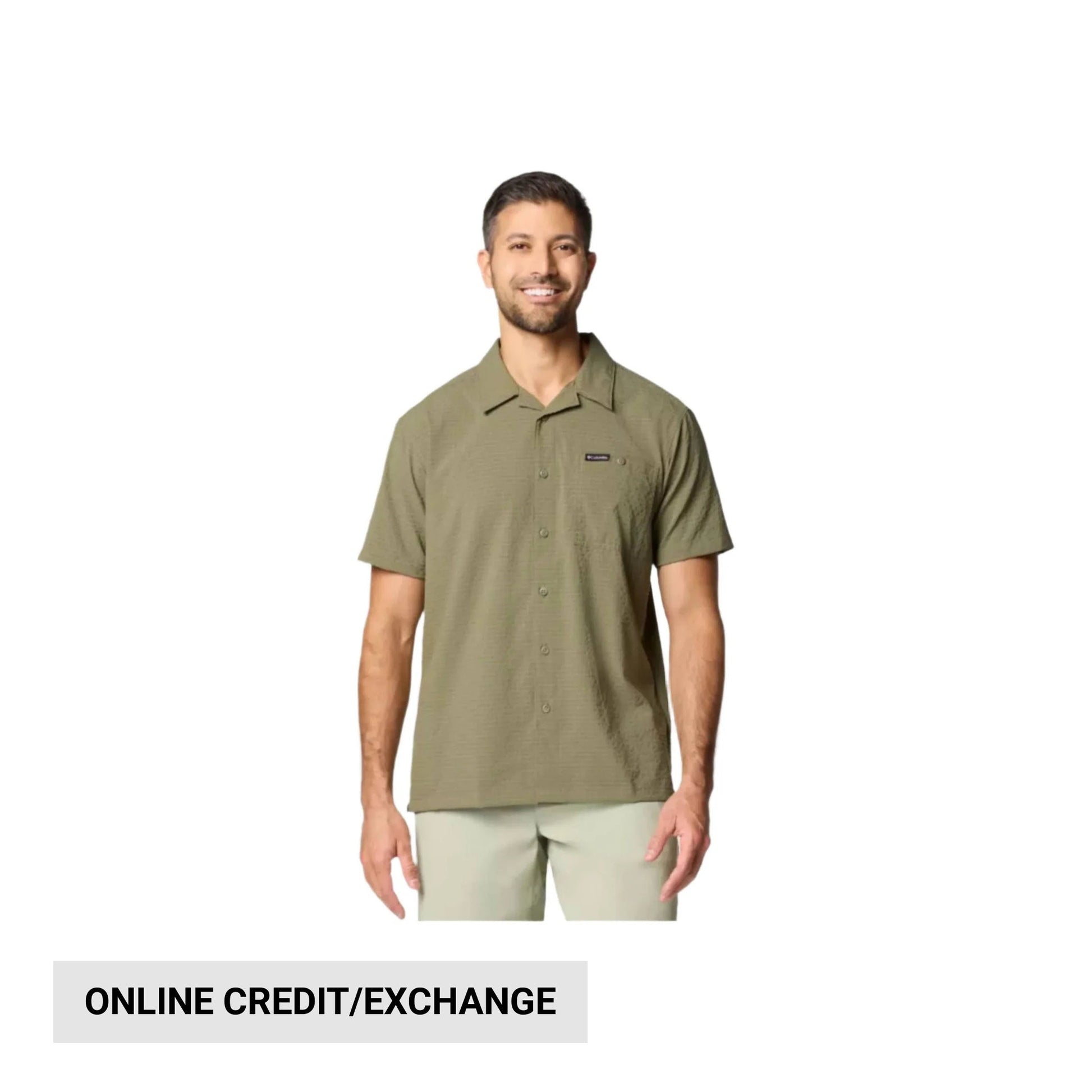 Columbia Men's Utilizer Short Sleeve Camp Shirt - Stone Green by Lenny's Shoe & Apparel