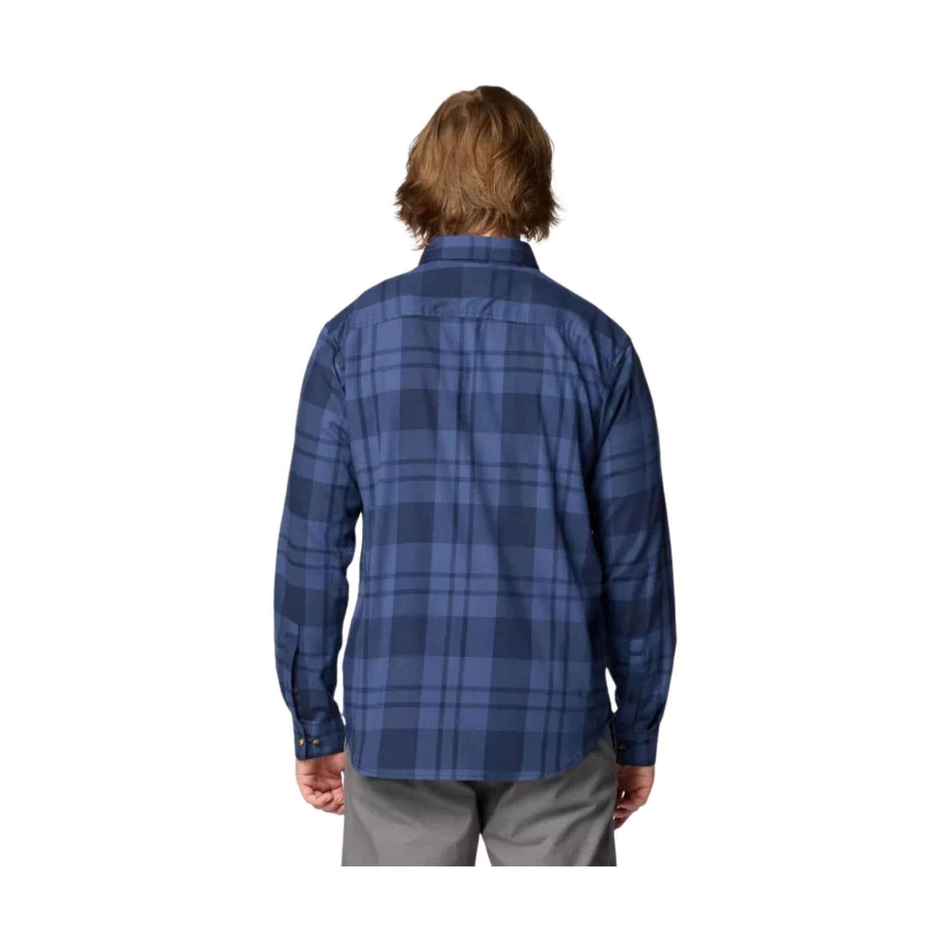 Columbia Men's Vapor Ridge III Long Sleeve Shirt - Collegiate Navy Rivercrossing Plaid by Lenny's Shoe & Apparel