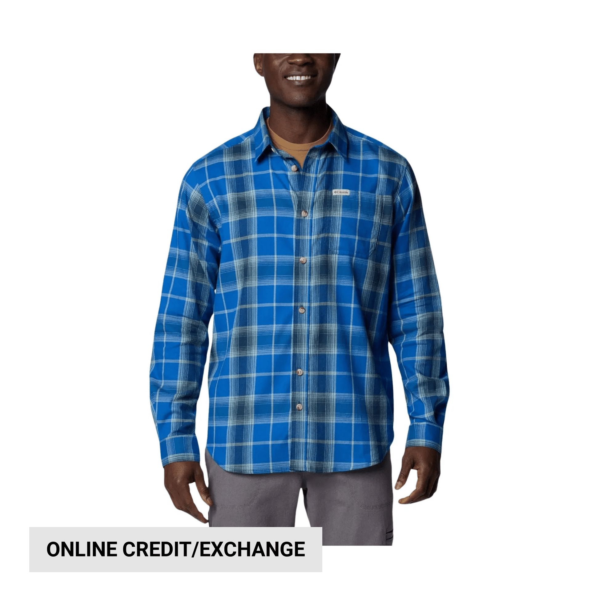 Columbia Men's Vapor Ridge III Long Sleeve Shirt - Mountain Blue Tartan by Lenny's Shoe & Apparel