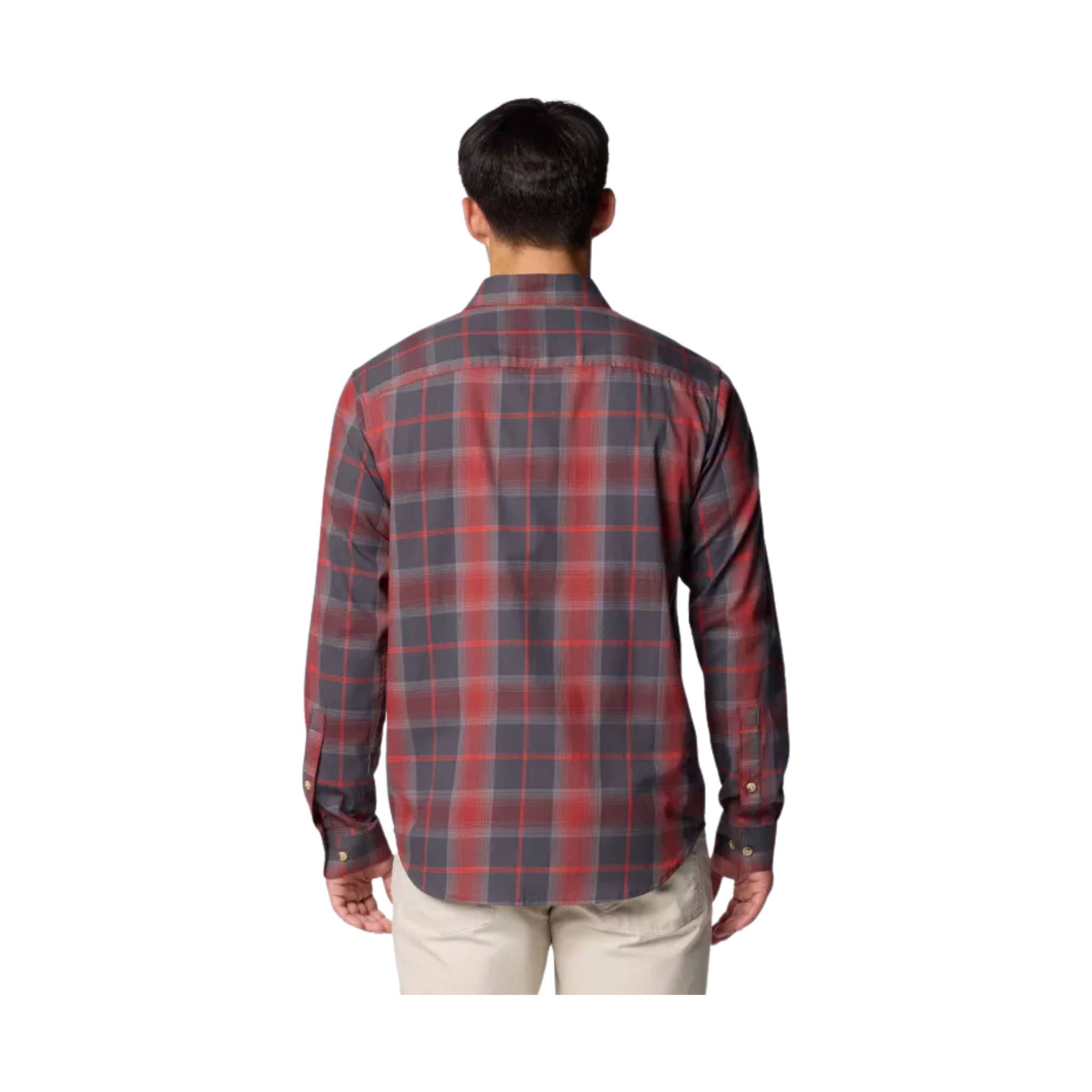 Columbia Men's Vapor Ridge III Long Sleeve Shirt - Spice Tartan Ombre