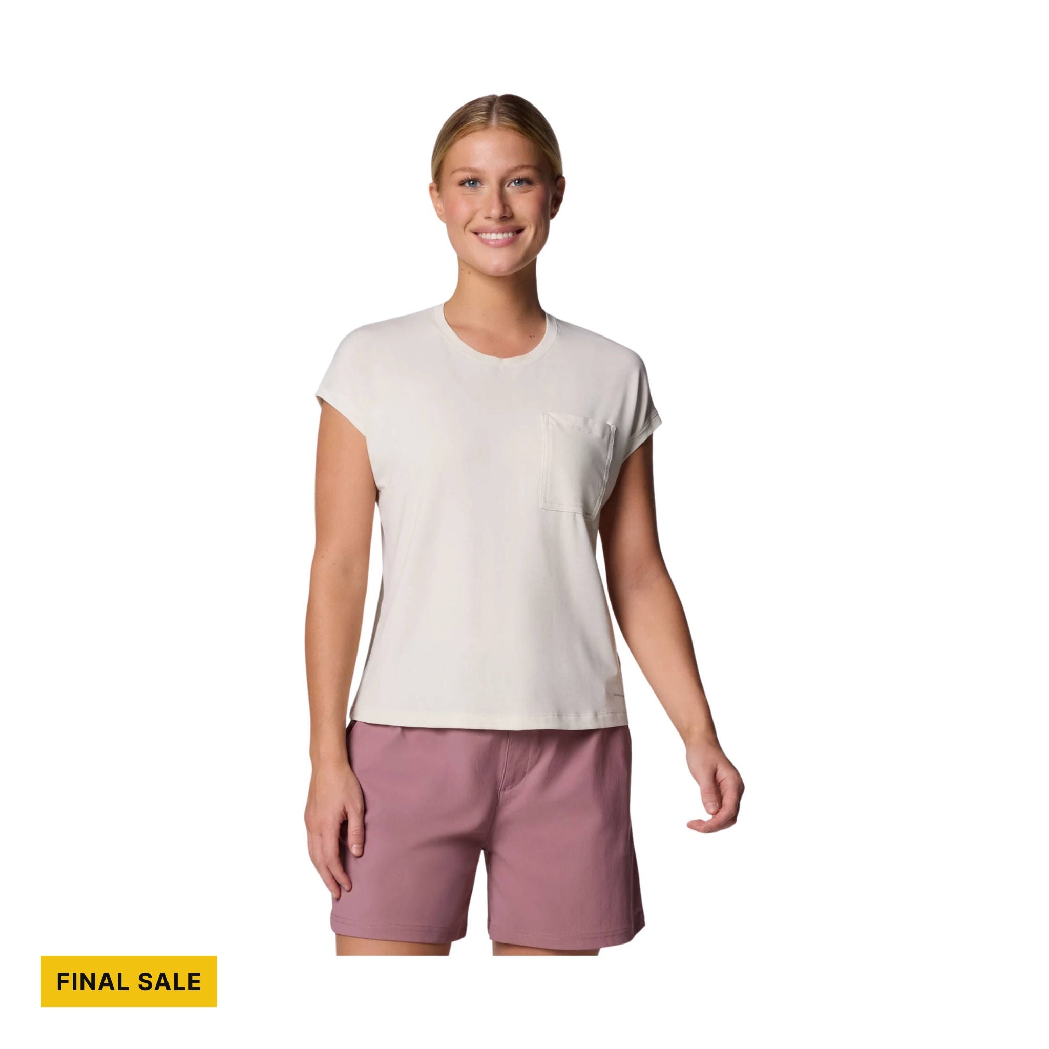 Columbia Women's Boundless Trek Short Sleeve Tee - Sea Salt