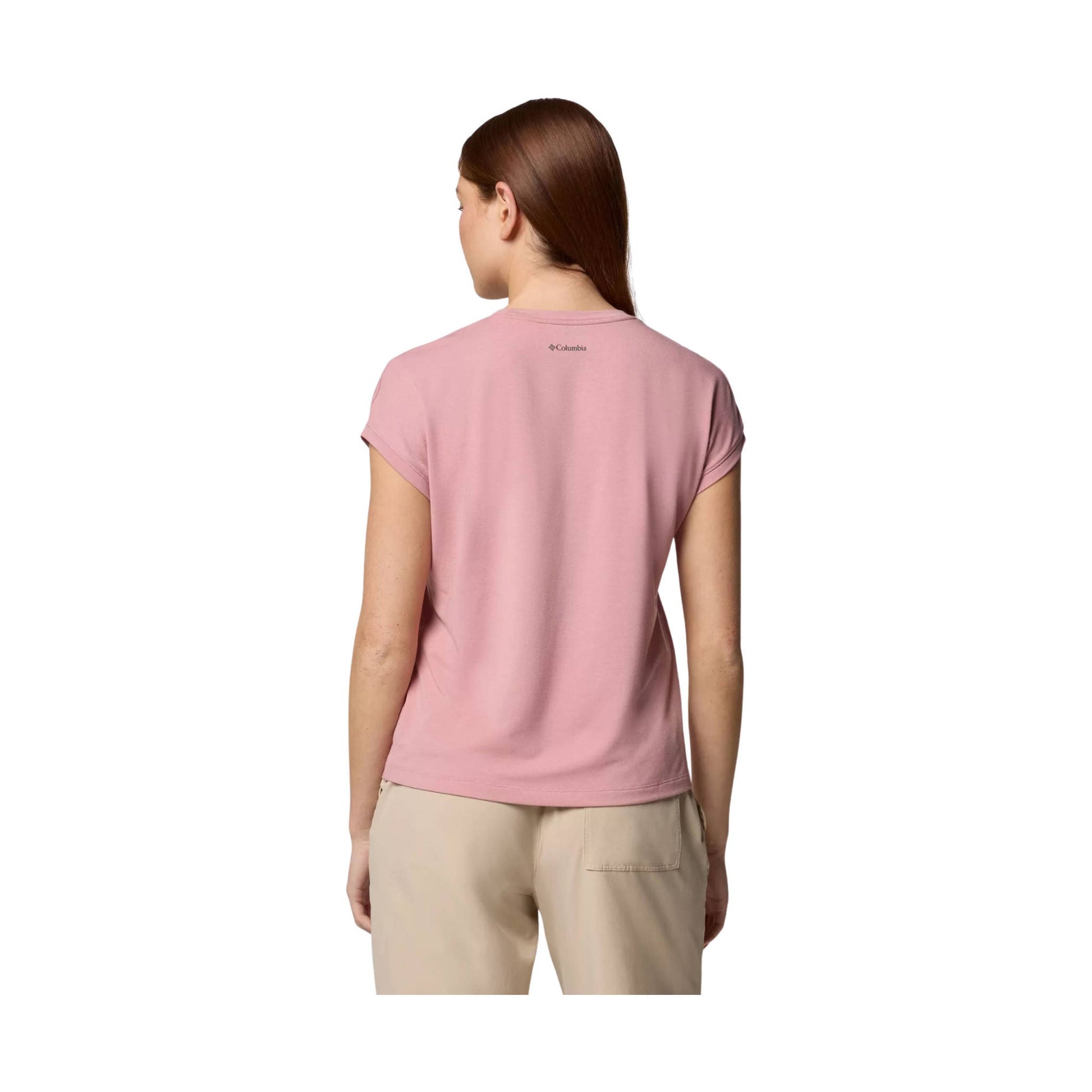 Columbia Women's Boundless Trek Short Sleeve Tee - Eraser Pink by Lenny's Shoe & Apparel