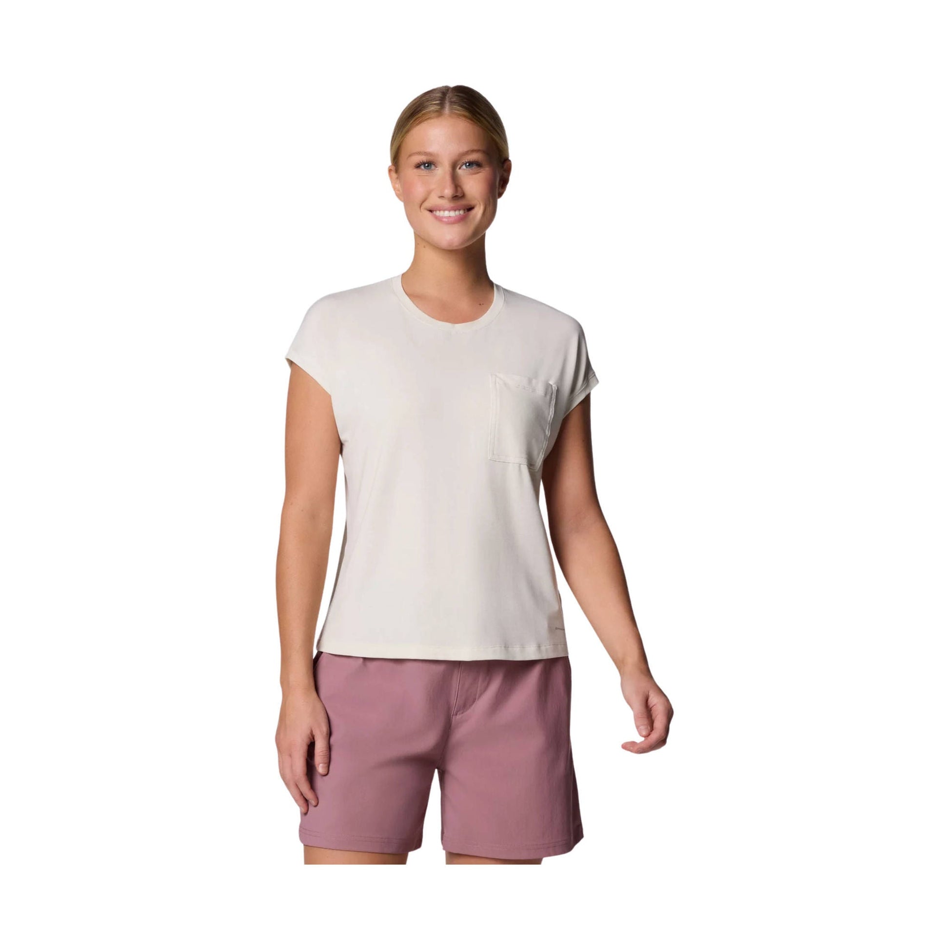 Columbia Women's Boundless Trek Short Sleeve Tee - Sea Salt by Lenny's Shoe & Apparel