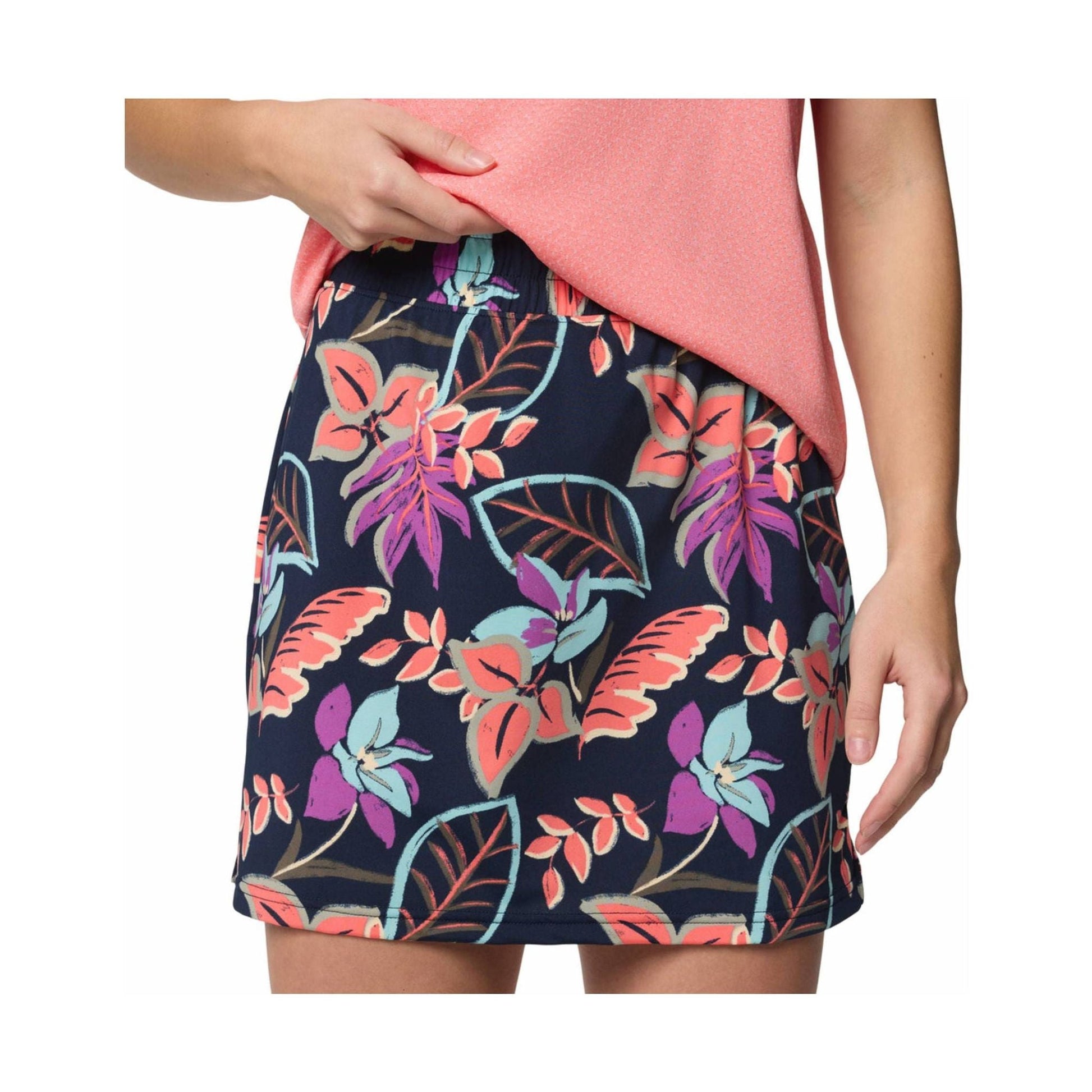 Columbia Women's Chill River Printed Skort - Hot Coral by Lenny's Shoe & Apparel