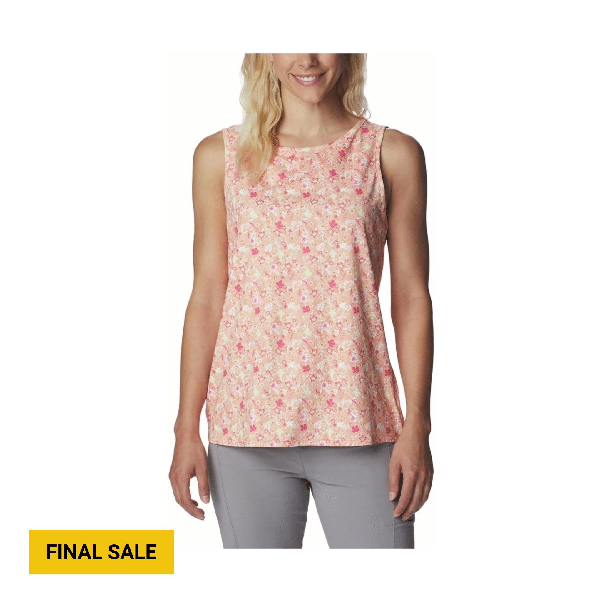 Columbia Women's Chill River Tank - Peach/Mini Hibiscus by Lenny's Shoe & Apparel
