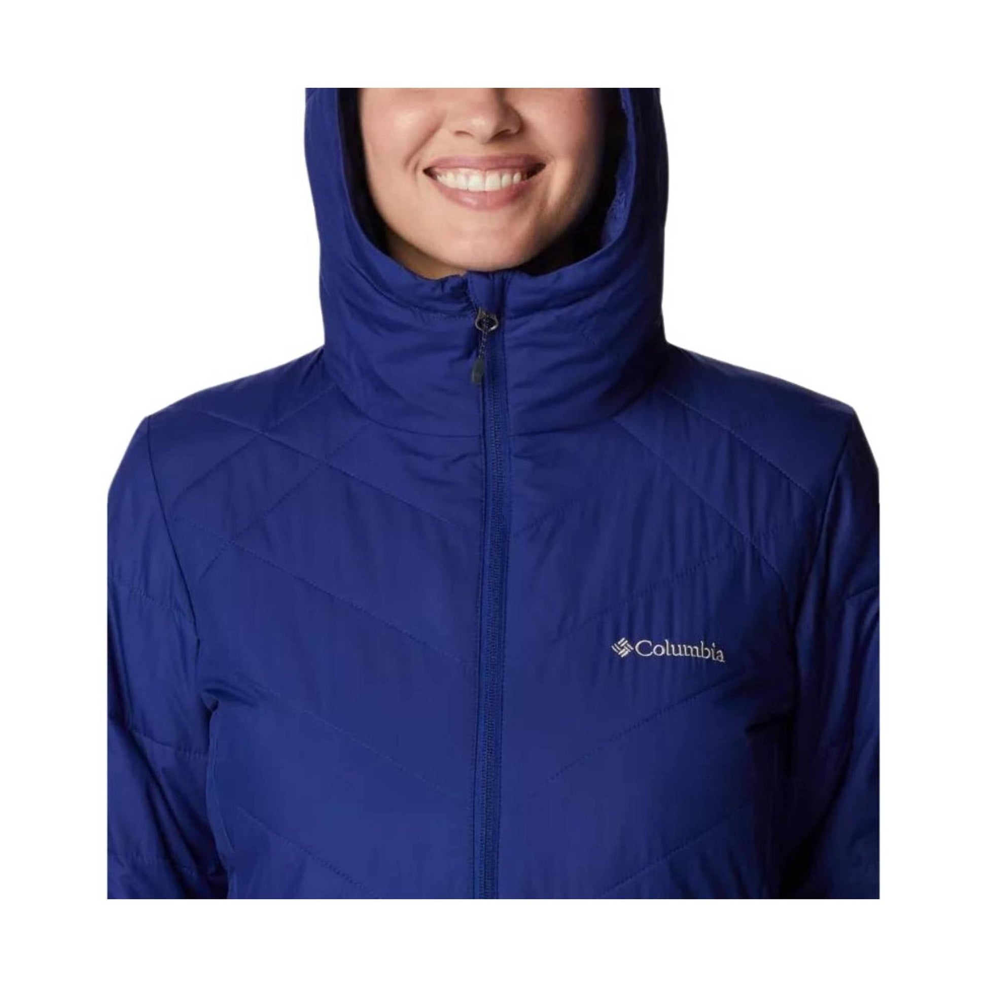Columbia Women's Heavenly Long Hooded Jacket - Dark Sapphire by Lenny's Shoe & Apparel