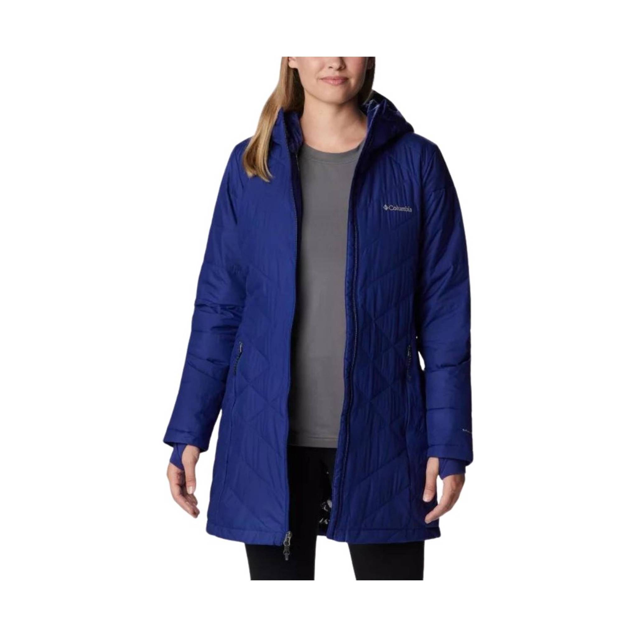 Columbia Women's Heavenly Long Hooded Jacket - Dark Sapphire by Lenny's Shoe & Apparel