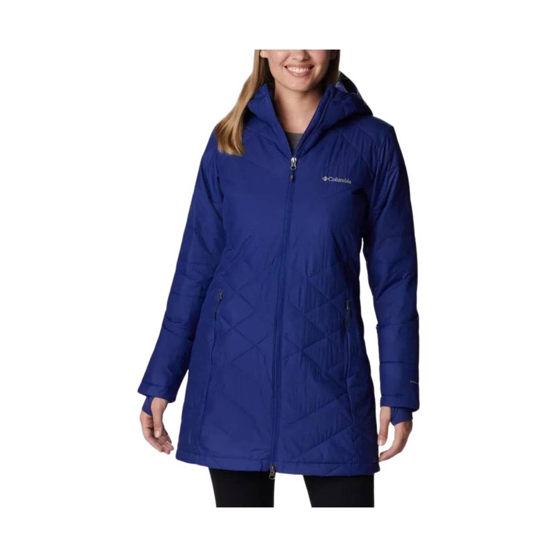 Columbia Women's Heavenly Long Hooded Jacket - Dark Sapphire by Lenny's Shoe & Apparel