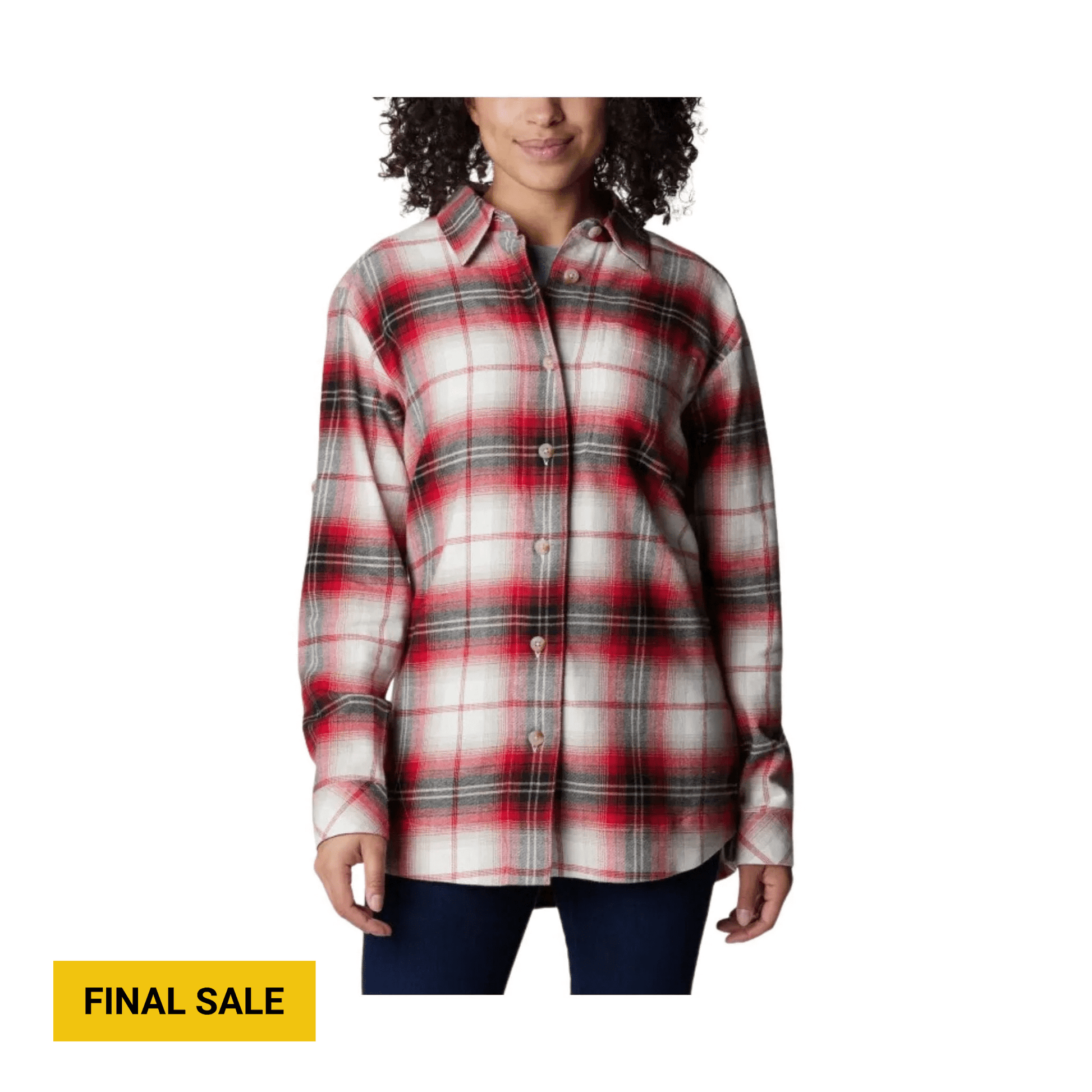 Columbia Women's Holly Hideaway Flannel Shirt - Chalk Ombre by Lenny's Shoe & Apparel
