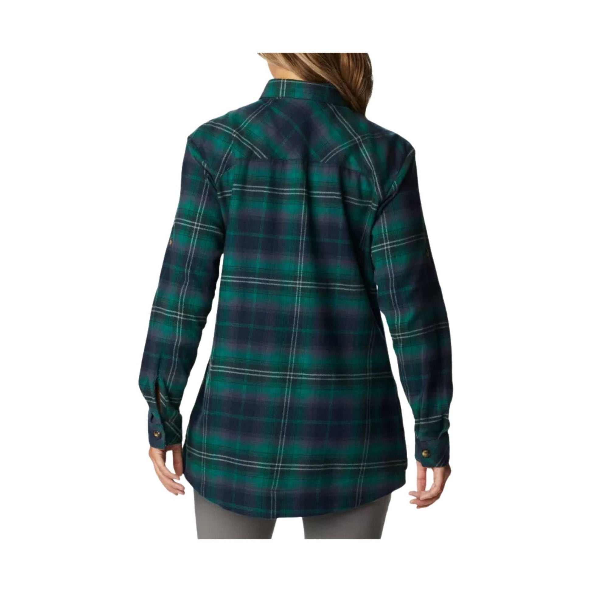 Columbia Women's Holly Hideaway Flannel Shirt - Spruce Multi by Lenny's Shoe & Apparel