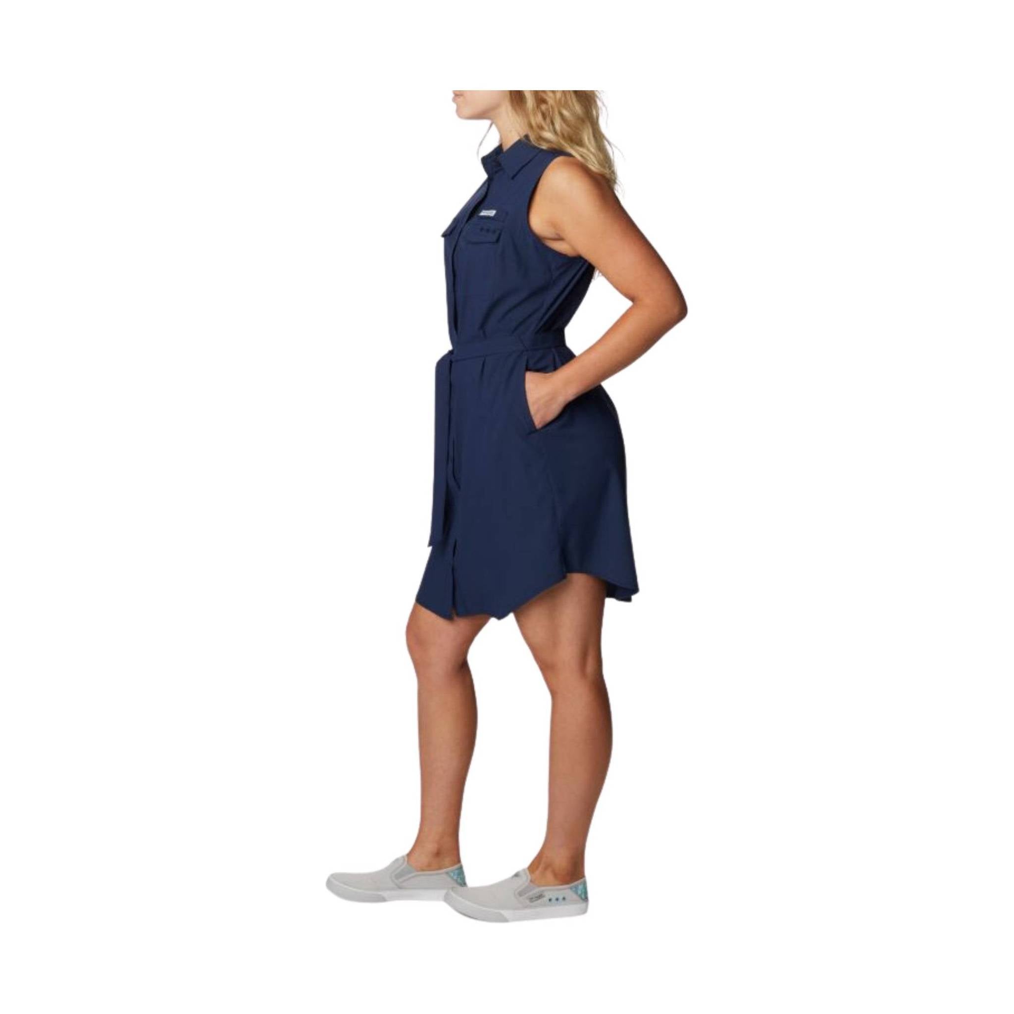 Columbia Women's PFG Sun Drifter Woven Dress II - Collegiate Navy by Lenny's Shoe & Apparel