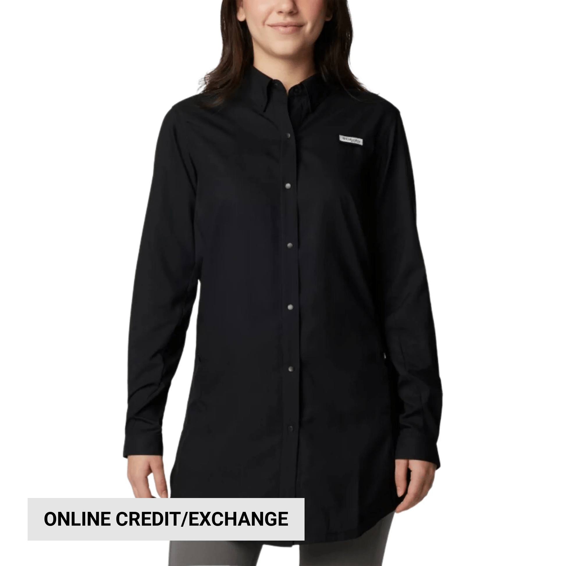Columbia Women's PFG Tamiami Long Sleeve Tunic - Black by Lenny's Shoe & Apparel
