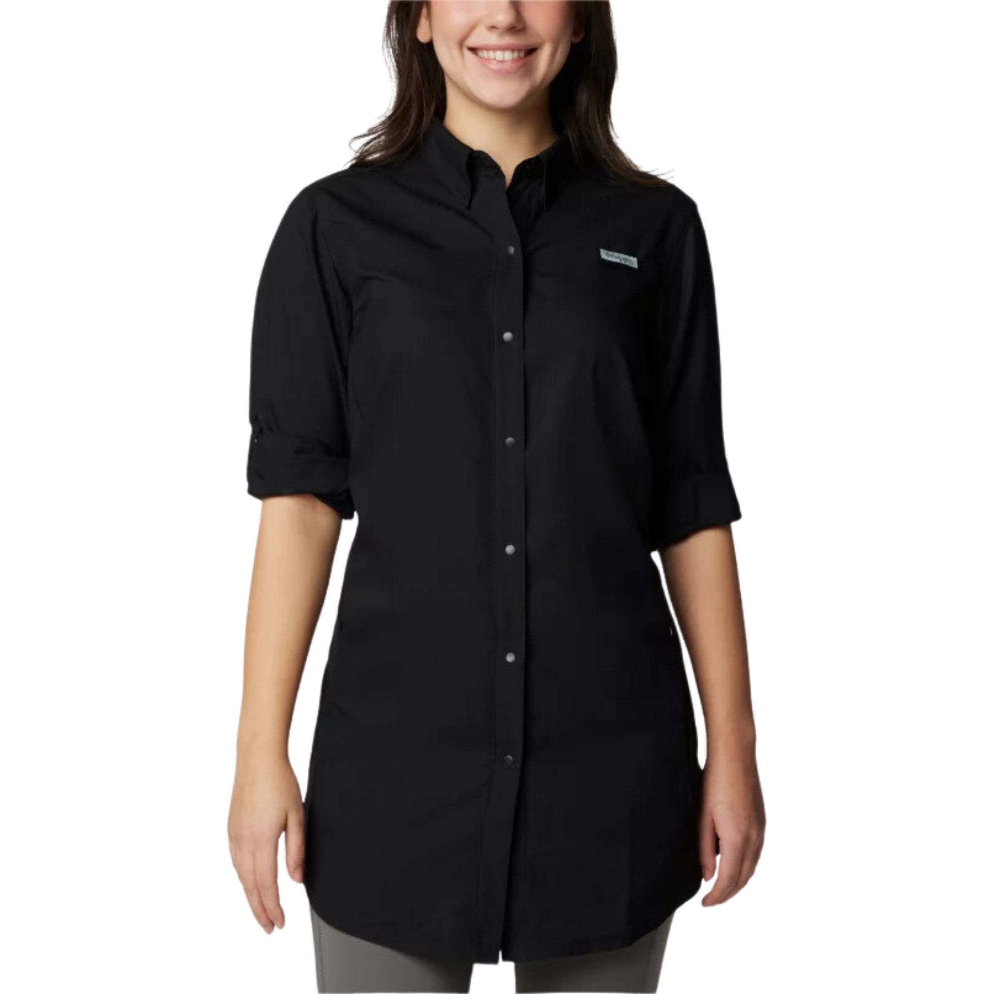 Columbia Women's PFG Tamiami Long Sleeve Tunic - Black by Lenny's Shoe & Apparel
