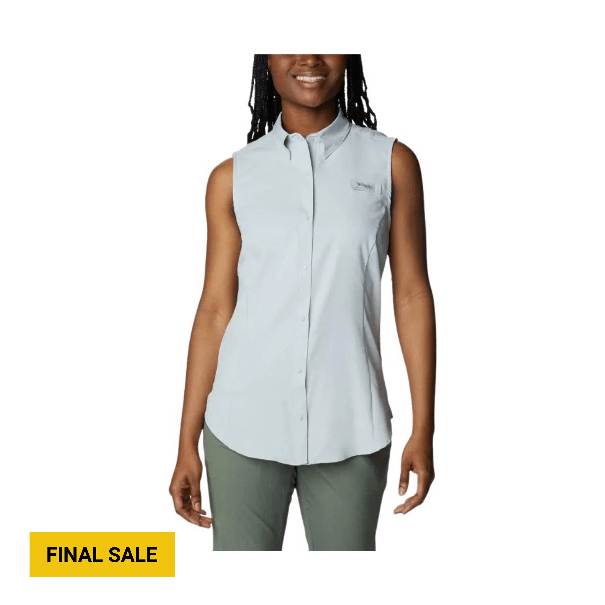 Columbia Women's PFG Tamiami Sleeveless Shirt - Cool Grey by Lenny's Shoe & Apparel