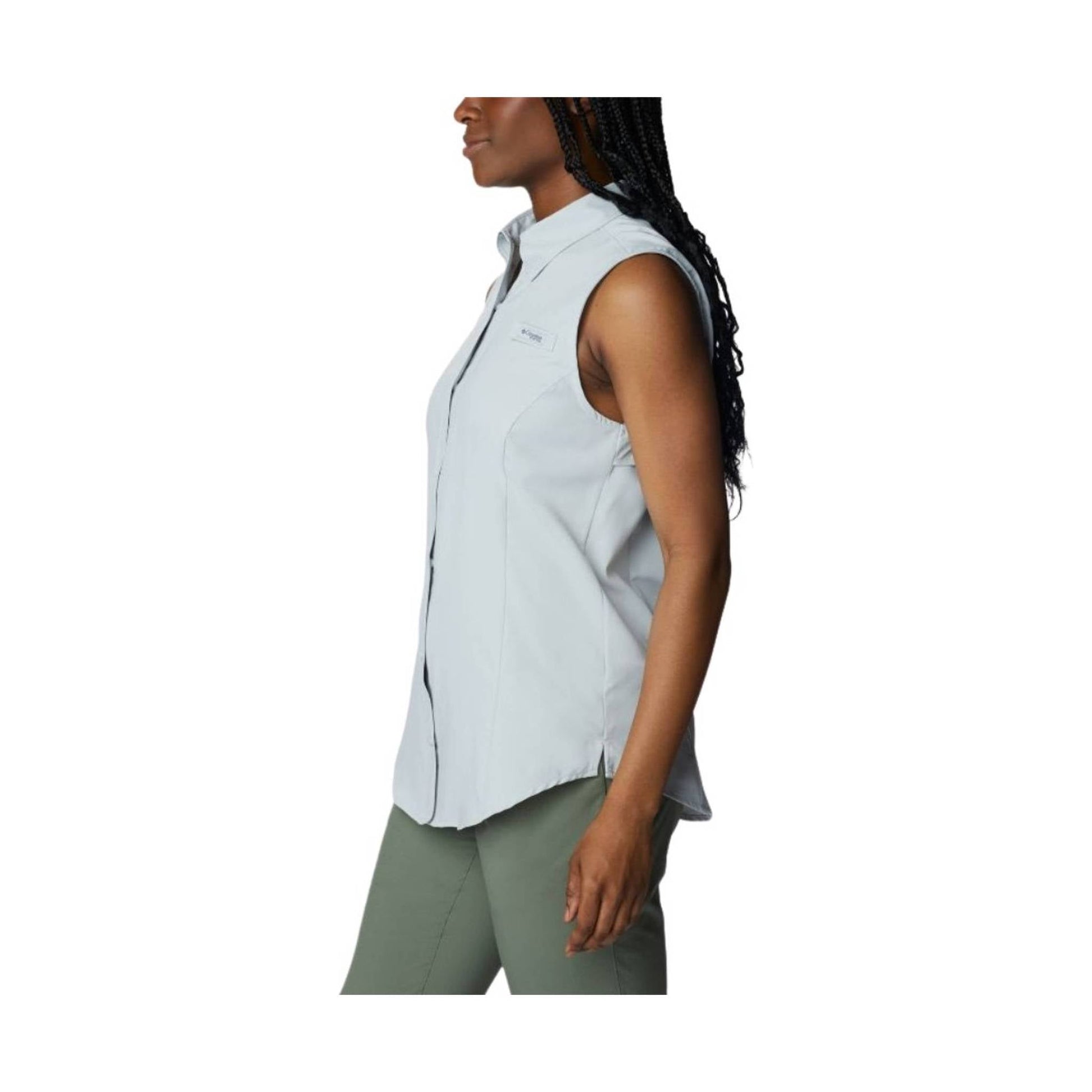 Columbia Women's PFG Tamiami Sleeveless Shirt - Cool Grey by Lenny's Shoe & Apparel