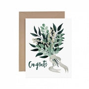 Congrats Wedding Bouquet Greeting Card by Wild Lark