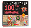 Origami Paper 100 sheets Kimono Patterns 8 1/4 21