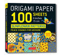 Origami Paper 100 Sheets Sunflower Patterns 6 15 c