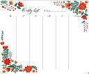 Dinara's Folk Floral Weekly To-Do Pad by Phoenix Books