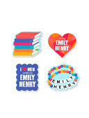 Emily Henry Stickers - Sticker Set of 4 by Phoenix Books