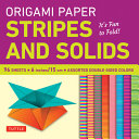 Origami Paper - Stripes and Solids 6 - 96 Sheets: